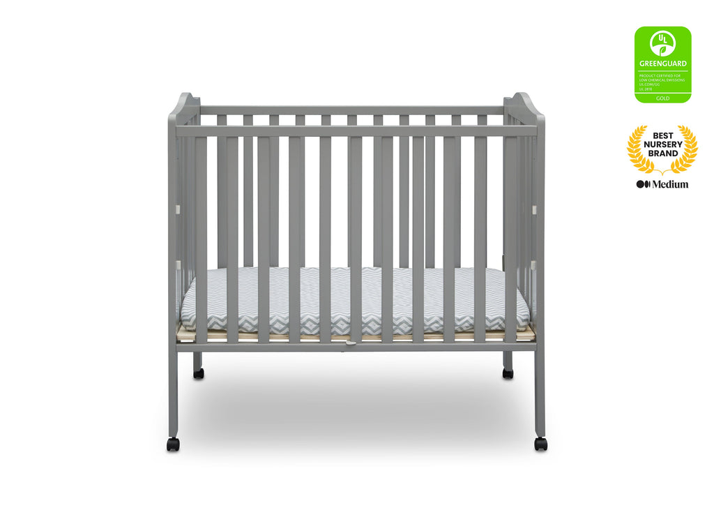 Folding Portable Mini Baby Crib with 1.5-inch Mattress