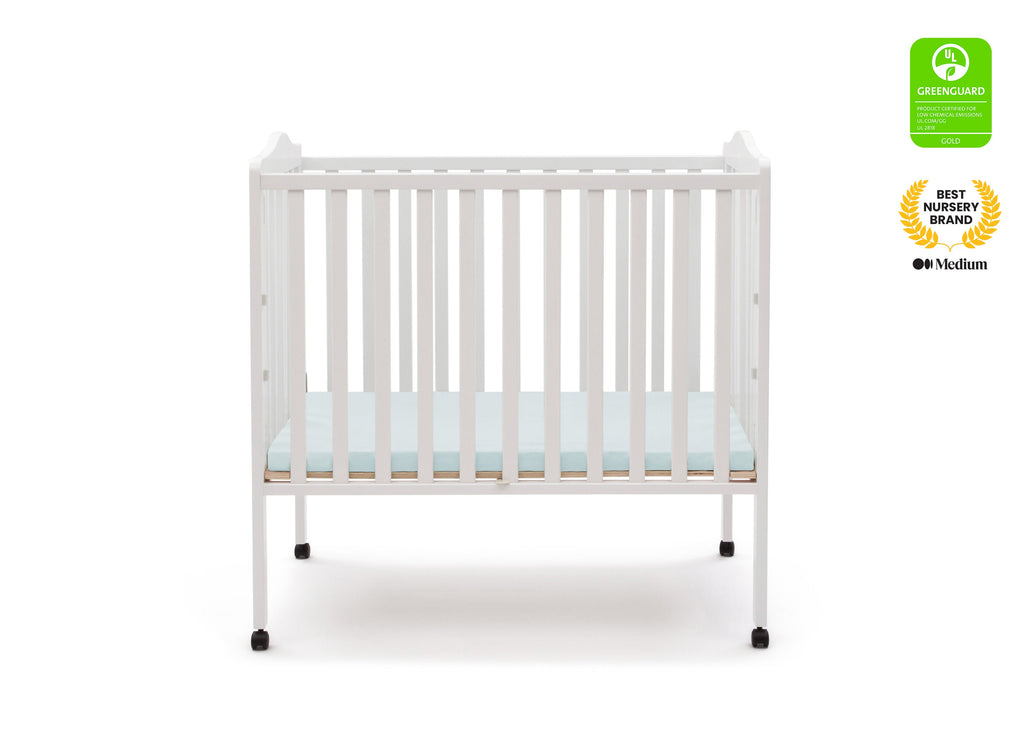 Folding Portable Mini Baby Crib with 1.5-inch Mattress