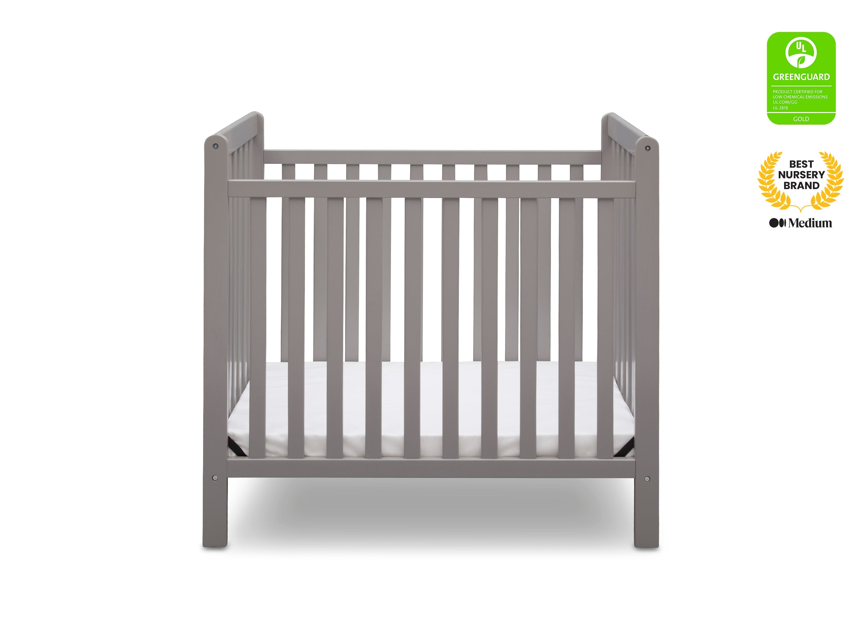 Classic Mini Crib with 2.75-inch Mattress - Convertible to Twin Bed