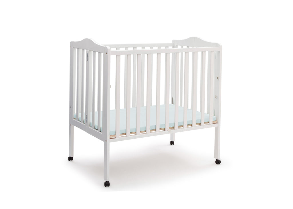 Folding Portable Mini Baby Crib with 1.5-inch Mattress