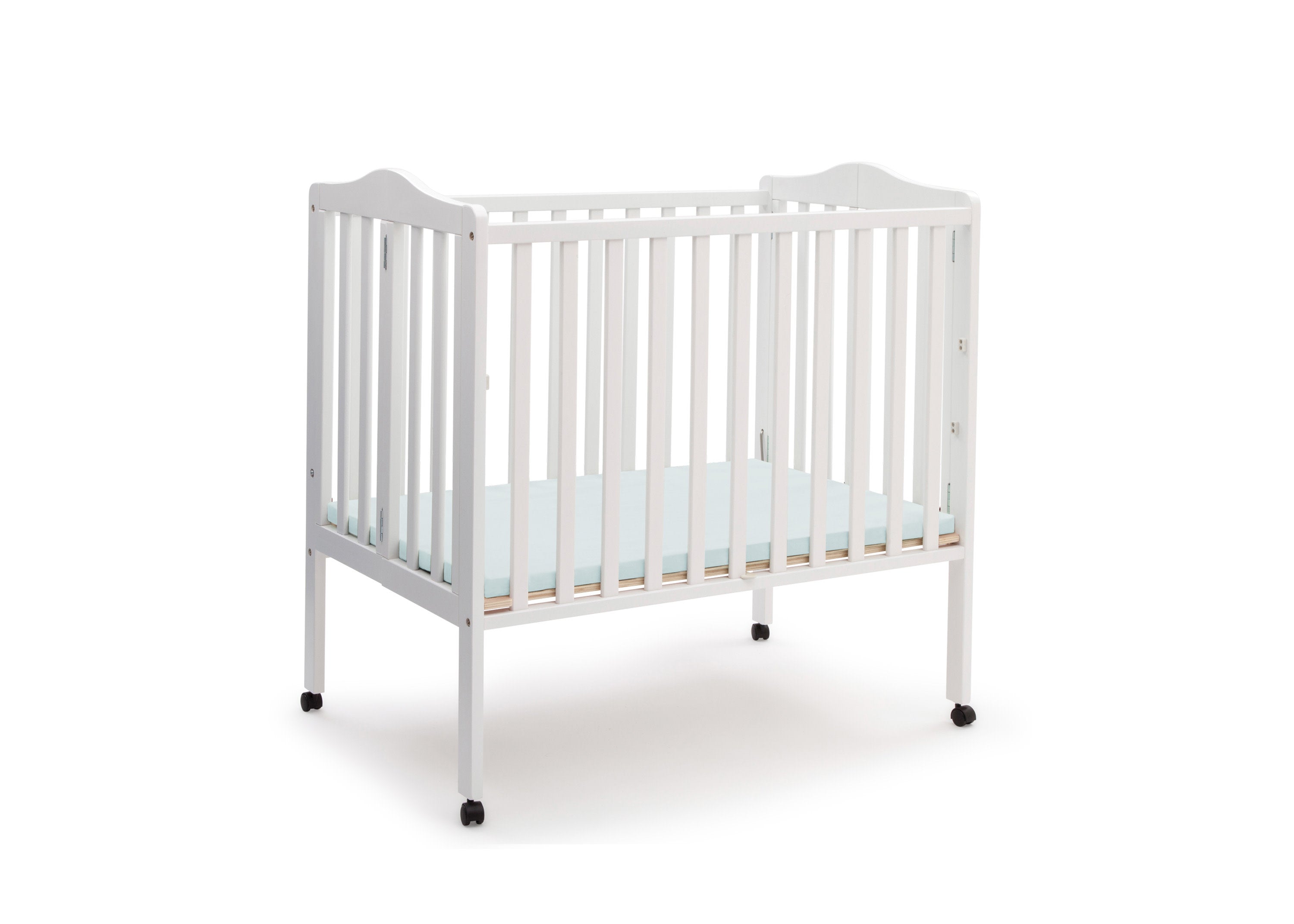 Folding Portable Mini Baby Crib with 1.5-inch Mattress