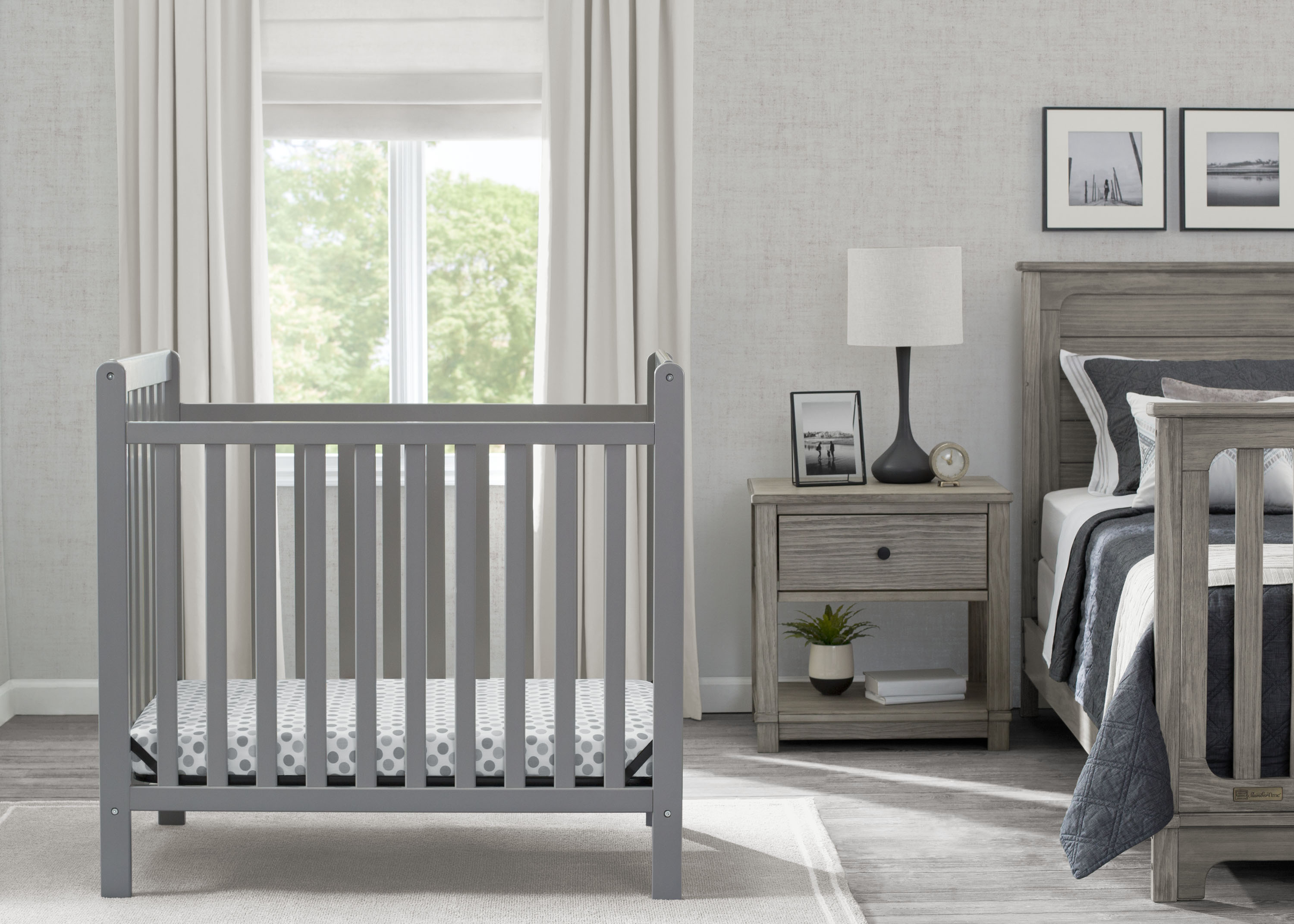 Classic Mini Crib with 2.75-inch Mattress - Convertible to Twin Bed