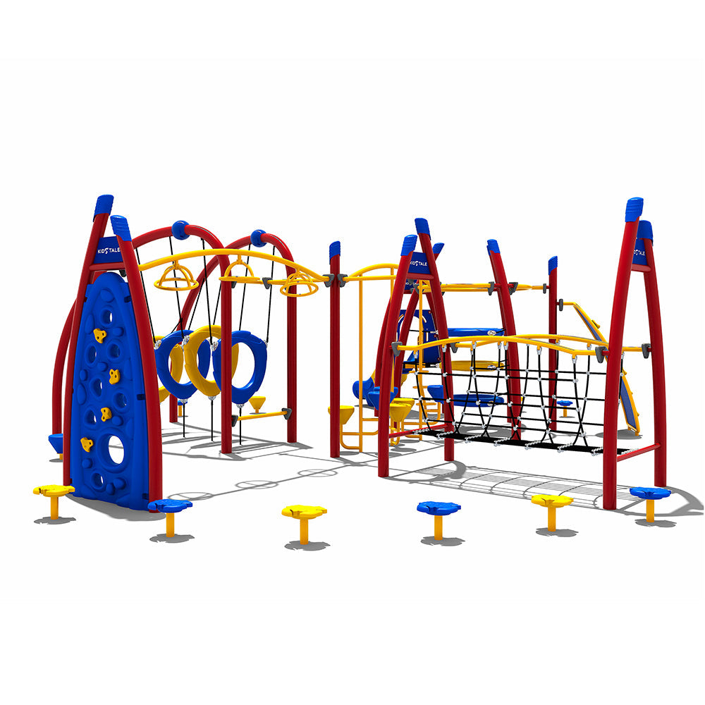 Falcon's Perch Ground-Based Obstacle Course Playground | Active Play for Ages 5-12
